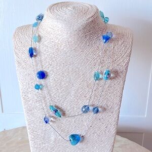 Cookie Lee Silver Murano Glass Necklace